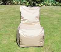 Fauteuil pouf géant en L de design moderne pour l'extérieur, pour adultes, avec rembourrage imperméable en billes et housse amovible, canapé-lit paresseux en tissu