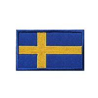 Logo personnalisé de vente directe de Hannuo Écusson brodé tactique avec crochet et boucle Écusson du drapeau canadien