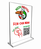 Exhibidor de Mesa Acrílico NFC Personalizado, Conexión por Sencillez de un Toque para Reseñas de Google, Redes Sociales y Menús, Soporte de Código QR Colorido para Negocios