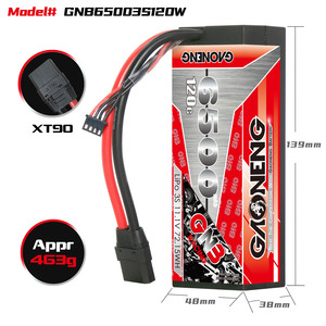 Batería LiPo RC GNB GAONENG 6500MAH 3S 3S2P 11.1V 120C XT90 con Cable y Carcasa Rígida para Coche, Barco, Camión y Truggy RC 1:8 1/8 - Product Image 3