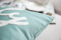 Coussins décoratifs de luxe en gros, housses de coussin carrées douces en coton pour la décoration de canapé et dossier, conception de logo personnalisé
