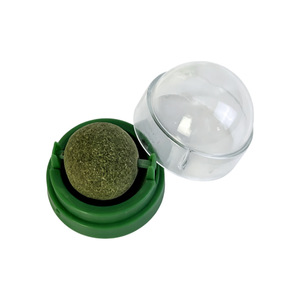 Catnip Ball Green Spinning Mint Balls Manual Teeth Cleaning <b>Cat</b> <b>Toy</b> For <b>Interactive</b> Play - Product Image 3