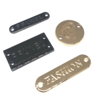 Étiquettes Métalliques Personnalisées pour Vêtements en Alliage de Zinc, Clip d'Étiquette Métallique avec Logo pour Portefeuille Homme