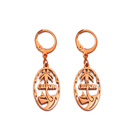 Bijoux Guam Boucles d'oreilles créoles en or Pendientes De Moda Guam Pendentif Bijoux plaqué or 18 carats Boucles d'oreilles palmier