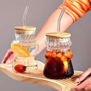 Verre à dessert en forme de <span class=keywords><strong>gourde</strong></span> transparent résistant à la chaleur de 500 ml, verre à boisson pour la maison, bar, verre à cocktail, tasse à café, usage domestique - Product Image 1