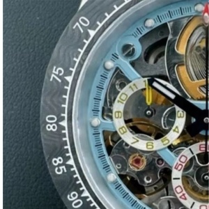 Men's Stainless Steel <b>Automatic</b> Mechanical Watch 43mm Round Case Sapphire Crystal <b>Chronograph</b> Sport Style Folding Clasp - Product Image 2