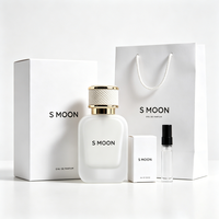 Flacon de parfum carré de luxe en verre transparent, 30ml, 50ml, 100ml, avec pulvérisateur rose/noir, flacon de parfum vide avec boîte personnalisée, vente en gros
