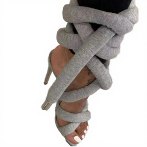 Sandales à talons aiguilles longs en gelée pour femme, tendance mode estivale, à enfiler, personnalisables - Product Image 4