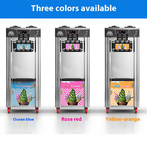 Máquina comercial para hacer helados de servicio suave para uso en <span class=keywords><strong>restaurante</strong></span>, acero inoxidable, 3 sabores, 1600W - Product Image 3