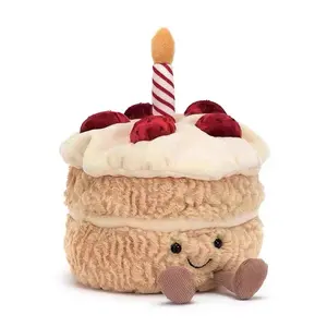 2022 جديد عيد ميلاد كعكة دمية لطيف و مضحك كعكة دمية هدية ألعاب من نسيج مخملي تصميم