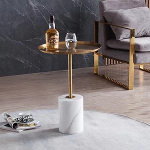 Đá Cẩm Thạch Top Side Phân Bàn cà phê cho phòng khách bảng ánh sáng nhà văn phòng nhỏ đồ nội thất sofa giường bên bảng - Product Image 2