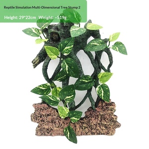 Mini Ornamentos de Resina para Aquário, Decorações para Paisagismo de Tanques de Peixes, Acessórios Realistas de Plantas e Répteis, Raízes de Árvores e Trepadeiras para Aquário - Product Image 2