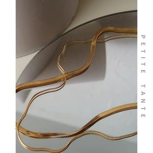 Collar de cadena de serpiente de doble capa para mujer, collar en capas de acero inoxidable, joyería de alta calidad, venta al por mayor, Colliers bijoux de Mode - Product Image 6