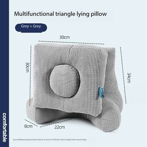 Oreiller de sommeil triangulaire multifonctionnel Coussin de soutien du cou de conception ergonomique Coussin de sommeil pour livres - Product Image 6