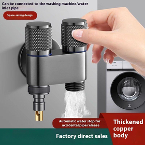 Robinet de pulvérisation pour <span class=keywords><strong>bidet</strong></span> à double commande G1/2, accessoire pour machine à laver les toilettes, cuisine, hôtel, vanne triangulaire en laiton - Product Image 3