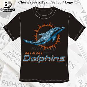 Logo de l'équipe <span class=keywords><strong>NFL</strong></span> personnalisé autocollants en strass Hot Fix pour la conception de t-shirt transfert de strass personnalisé pour la décoration - Product Image 2