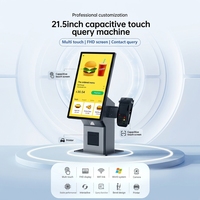 Interaktiver Touchscreen mit Kamera, RFID-NFC-Kartenleser und Drucker für Hotel-Selbstbedienungs-Check-in und Besucher-Kiosk