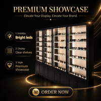 LED-Glastür-Brillenvitrine mit verstellbaren Regalen für Optikgeschäfte – Verkaufsvitrine für Brillen