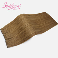Extensions de cheveux européennes de qualité professionnelle, double épaisseur, sans couture, blond mélangé, provenant de sources éthiques