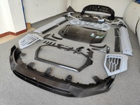 Pour Audi RS Q8 pièces de carrosserie Kit de carrosserie en fibre de carbone en forme de M avec pare-chocs avant et arrière jupes latérales garde-boue de capot moteur