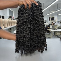 Cheveux bouclés birmans du Vietnam, cheveux humains bruts alignés aux cuticules, double épaisseur, bouclés birmans