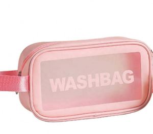 Bolsa de Cosméticos de Viaje Personalizada para Mujer con Logotipo, PVC Transparente con Cierre de Cremallera, Impermeable, para Artículos de Aseo - Product Image 4