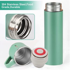 Christmas Gift 3pcs Outdoor Travel Coffee Tea Thermos Vacuum <b>Flask</b> Stainless Steel Water Bottle Gift Set With 2 Cup - Product Image 3