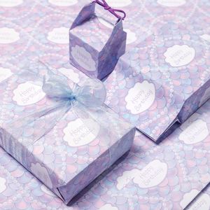 Wholesale High Quality <b>Birthday</b> Tissue Rolls Mermaid Gift Packaging <b>Wrapping</b> <b>Paper</b> Roll Uperior Craftsmanship - Product Image 2