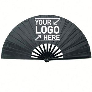 High Quality Durable Custom LOGO Cartoon Traditional Hand <b>Fan</b> 13 Inches 33CM <b>Large</b> Painted Bamboo for Party - Product Image 1