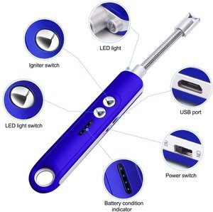 Phong Cách Sang Trọng Điện Nhẹ Hơn Windproof Flameless Nhà Bếp Nến Nhẹ Hơn Với Thiết Kế Vòng Cung - Product Image 5