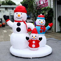 Bonhomme de neige gonflable géant de Noël avec lumières LED pour la décoration extérieure de la cour et du jardin