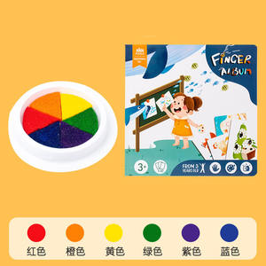 Mainan Menggambar bantalan tinta seni stempel dapat dicuci taman kanak-kanak mainan lukisan jari DIY - Product Image 5