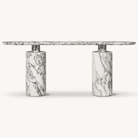 Table console en marbre travertin KUMUSI pour salon/villa, avec taille personnalisable