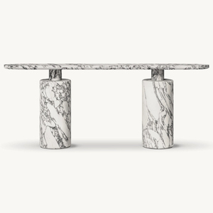 KUMUSI Luxury Living Room/Villa <strong>Hallway</strong> Marble Top Travertine <strong>Console</strong> <strong>Table</strong> with Customizable Size - Product Image 5