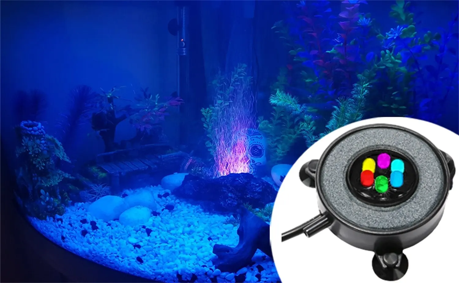 8 W Rgb Aquarium Licht Ip68 Waterdichte Kleur Veranderende Aquarium Verlichting Veelkleurige Led Onderwater Bubble Lamp