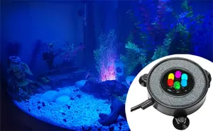 8 W RGB lampu akuarium IP68 tahan air warna berubah lampu tangki ikan warna-warni Led lampu gelembung bawah air