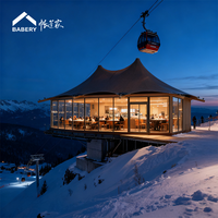 BABERY Lodge de Glamping à Structure en Acier Préfabriquée pour Hébergement Commercial de Tourisme en Station de Montagne