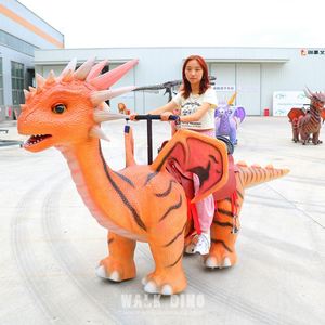 Amusement Park Equipment Electric Coin-Operated <b>Indoor</b> Metal Dinosaur Rides for Kids Public Shopping Mall Western Flying Dragon - Product Image 6
