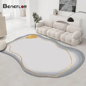 区域地毯卧室床边地垫定制3d印花水晶天鹅绒地毯地板地毯客厅聚酯地毯