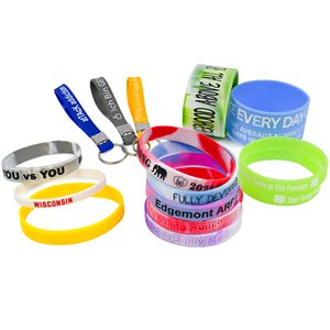 Custom Logo Tear Resistant Silicone Wristband in PMS Colors Great for Student Gatherings and Promotional Gifts