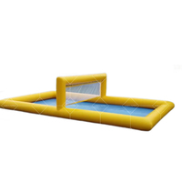 Terrain de volley-ball gonflable en PVC personnalisé portable extérieur piscine commerciale de sports nautiques installation d'amusement flottante