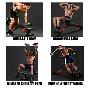 Panca per Pesi Pieghevole e Regolabile per Allenamento Completo del Corpo, Attrezzatura Multifunzione per Panca Piana con Bilanciere, in Pelle Resistente per Palestra Domestica - Product Image 2