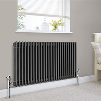Truyền Thống 3 Cột Trung Tâm Sưởi Ấm Tản Nhiệt Ngang Rads Gang Phong Cách Anthracite 600x1460mm