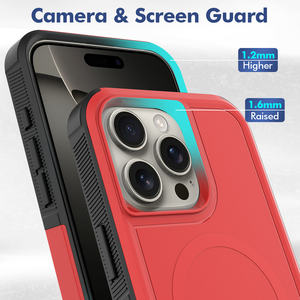 Coque iPhone Rouge Classique Orange Transparente Anti-Jaunissement en PC Pur Magnétique Antichoc pour iPhone 17 Pro Max - Product Image 2