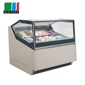 Portable Gelato Ice Cream Dipping Cabinet Ice Cream Display Showcase Display Freezer Trailer