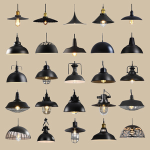 Retro Industrial Pendant Lamp Shade Round <b>E26</b> LED Single Head Chandelier For Coffee Shop Salon Bar Restaurant Lighting - Product Image 2