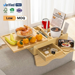 Bandeja <span class=keywords><strong>de</strong></span> Madera para Reposabrazos <span class=keywords><strong>de</strong></span> Sofá 2026, Portavasos Multifuncional con Almacenamiento para Aperitivos y Soporte para Teléfono, Diseño Portátil para Sala <span class=keywords><strong>de</strong></span> Estar - Product Image 1