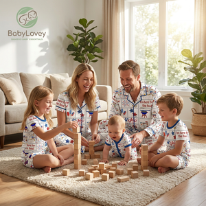 Babylovey - Conjunto de Pijamas Familiares de Bambú de Primera Calidad, con Logotipo Personalizado, para <span class=keywords><strong>Padres</strong></span> e Hijos - Product Image 2