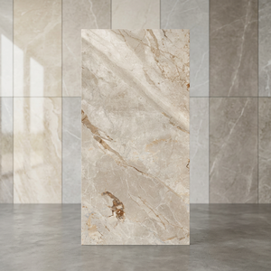 Azulejos de porcelana cerámica pulida de alto brillo Breccia Olive 800x1600mm con aspecto de piedra natural para paredes y suelos. - Product Image 3