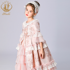 Agile Boutique Lolita Bambini <span class=keywords><strong>Abito</strong></span> Da Sera Le Ragazze Bigné Del Partito Del Vestito Dei Bambini Abiti Lunghi Con Copricapo Tulle <span class=keywords><strong>Abito</strong></span> Da Principessa - Product Image 6